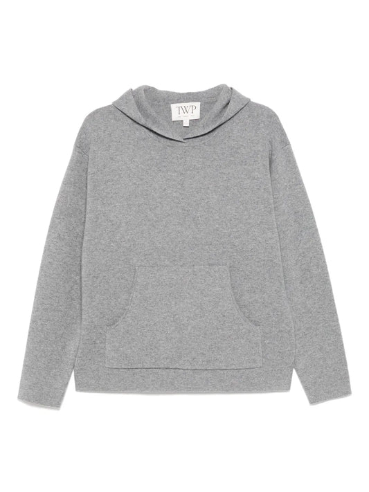 Cashmere Hoodie in Heather Grey
