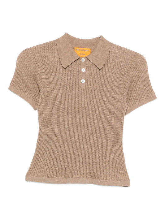 Shrunken Polo in Taupe