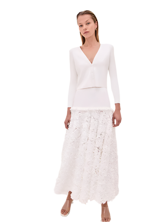 Aldeo Cardigan in White