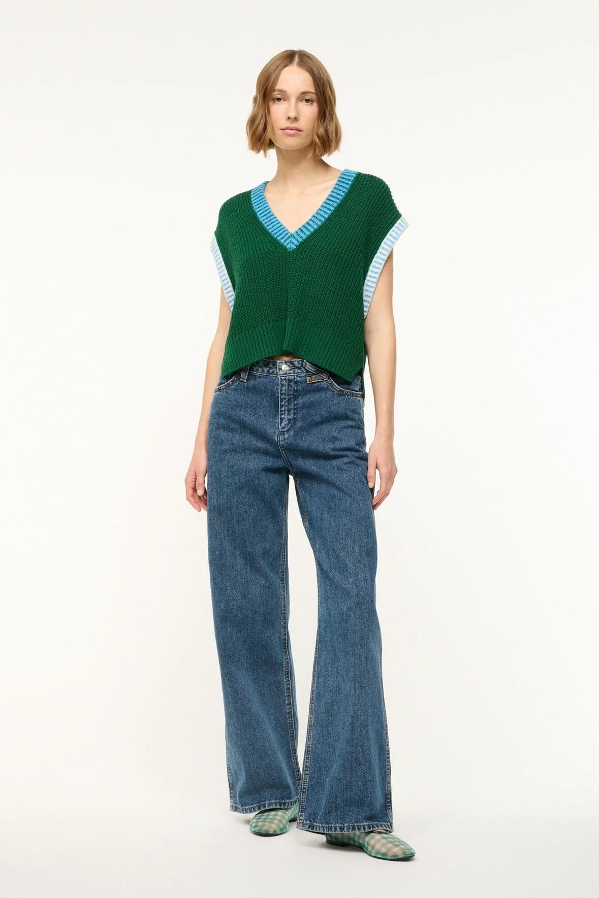 Americana Sweater in Jungle Sky Ivory